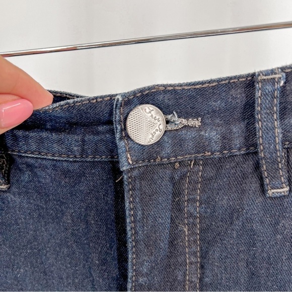 FREE PEOPLE Mid Rise Denim Black Shorts Lace Trim - Picture 3 of 7